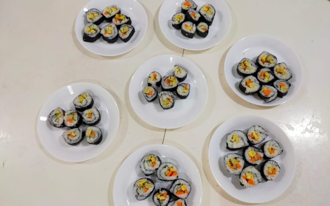 Sushi making with the kids
